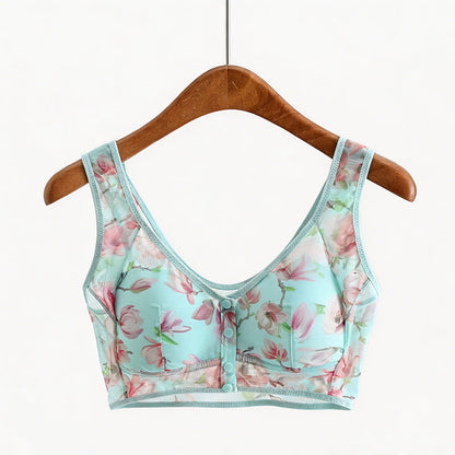 Soutien-gorge push-up confortable à fleurs