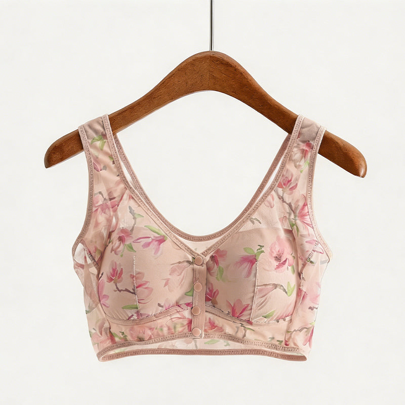 Soutien-gorge push-up confortable à fleurs
