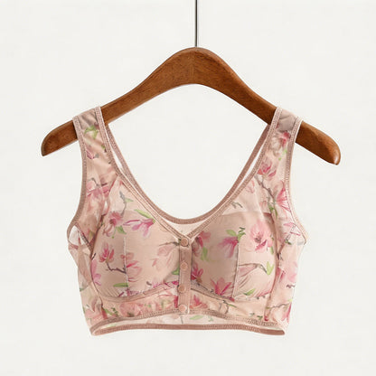 Soutien-gorge push-up confortable à fleurs