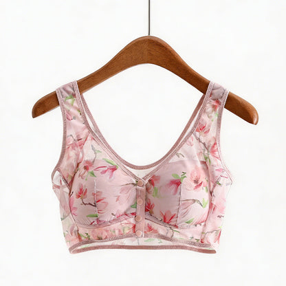 Soutien-gorge push-up confortable à fleurs