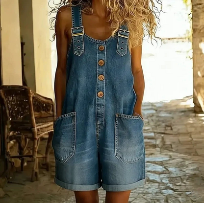 Women's Casual Denim Romper
