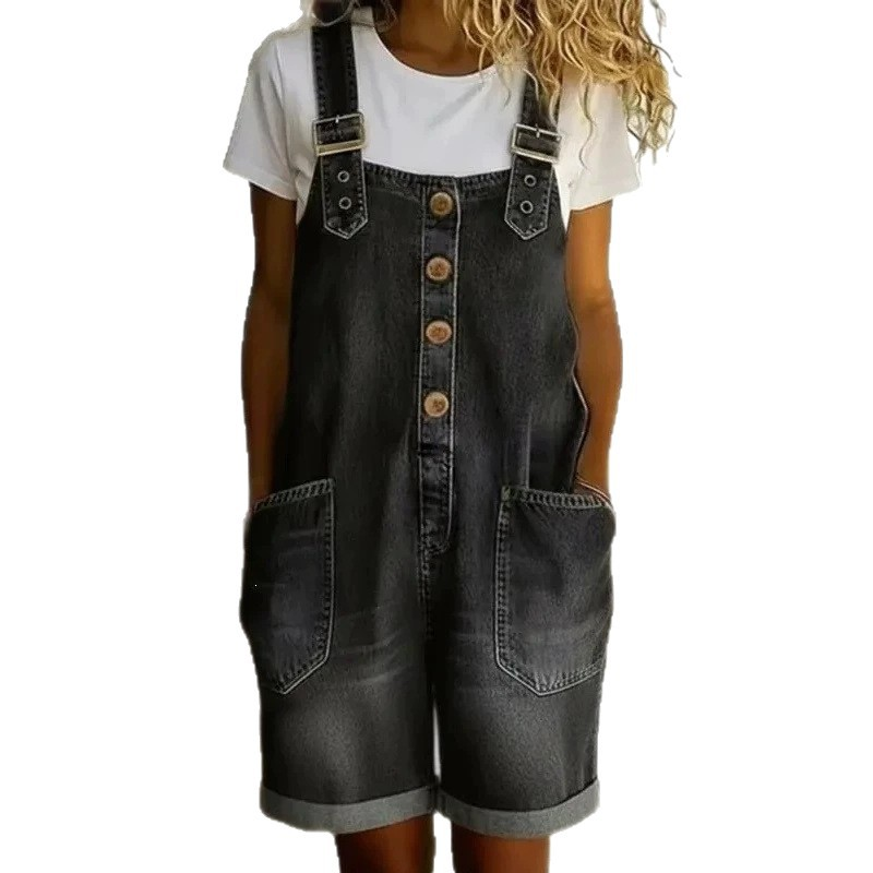 Women's Casual Denim Romper