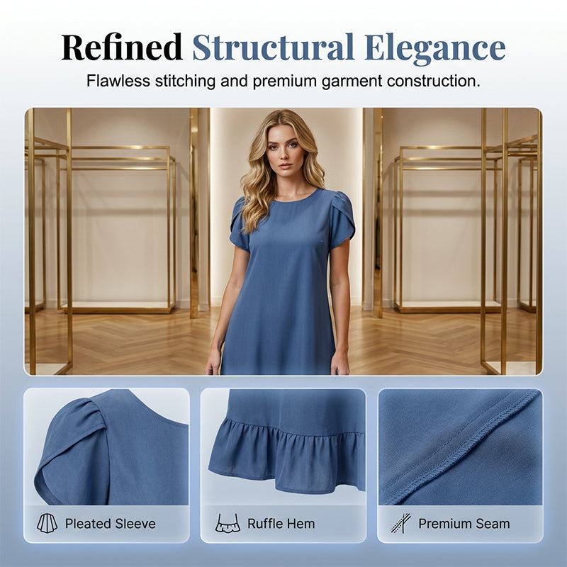 👗✨Robe élégante en denim délavé – Une élégance décontractée au quotidien💙
