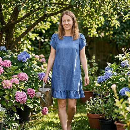 👗✨Robe élégante en denim délavé – Une élégance décontractée au quotidien💙
