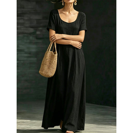 📢📢50% OFF !! ⏰Minimalist Scoop Neck Summer Maxi Dress