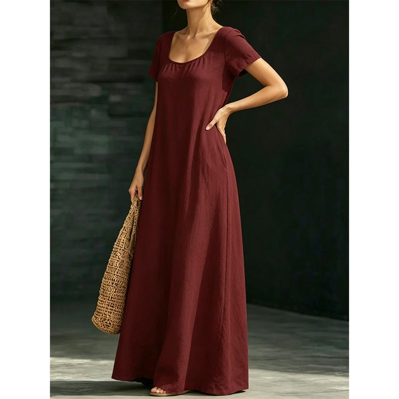📢📢50% OFF !! ⏰Minimalist Scoop Neck Summer Maxi Dress