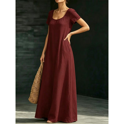 📢📢50% OFF !! ⏰Minimalist Scoop Neck Summer Maxi Dress