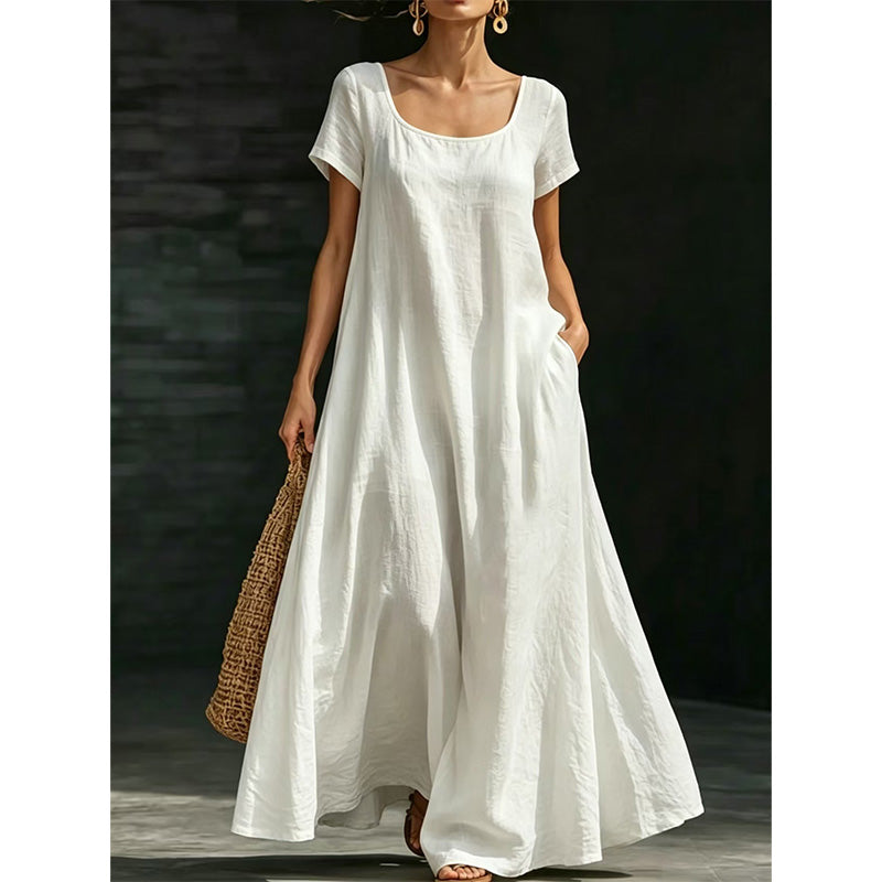 📢📢50% OFF !! ⏰Minimalist Scoop Neck Summer Maxi Dress