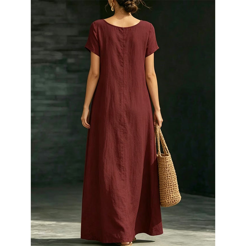 📢📢50% OFF !! ⏰Minimalist Scoop Neck Summer Maxi Dress