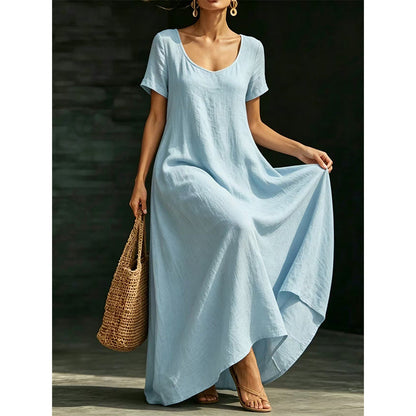 📢📢50% OFF !! ⏰Minimalist Scoop Neck Summer Maxi Dress