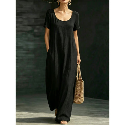 📢📢50% OFF !! ⏰Minimalist Scoop Neck Summer Maxi Dress