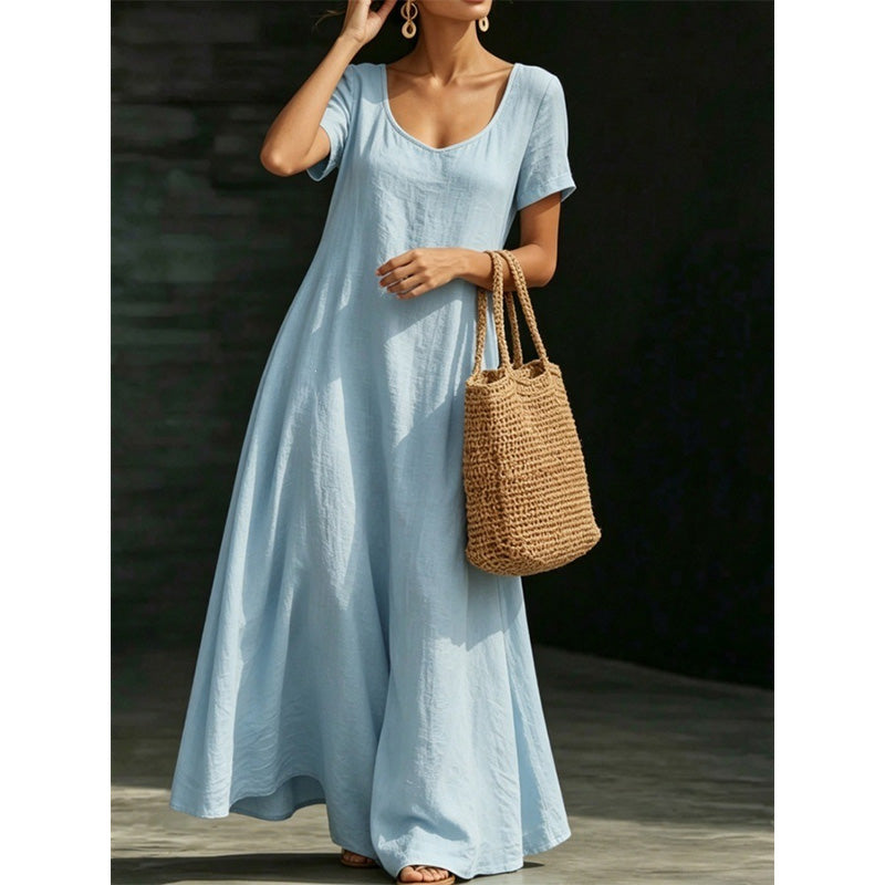 📢📢50% OFF !! ⏰Minimalist Scoop Neck Summer Maxi Dress