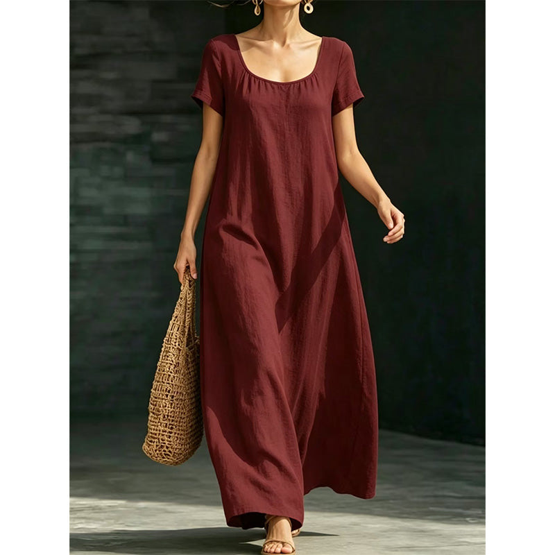 📢📢50% OFF !! ⏰Minimalist Scoop Neck Summer Maxi Dress