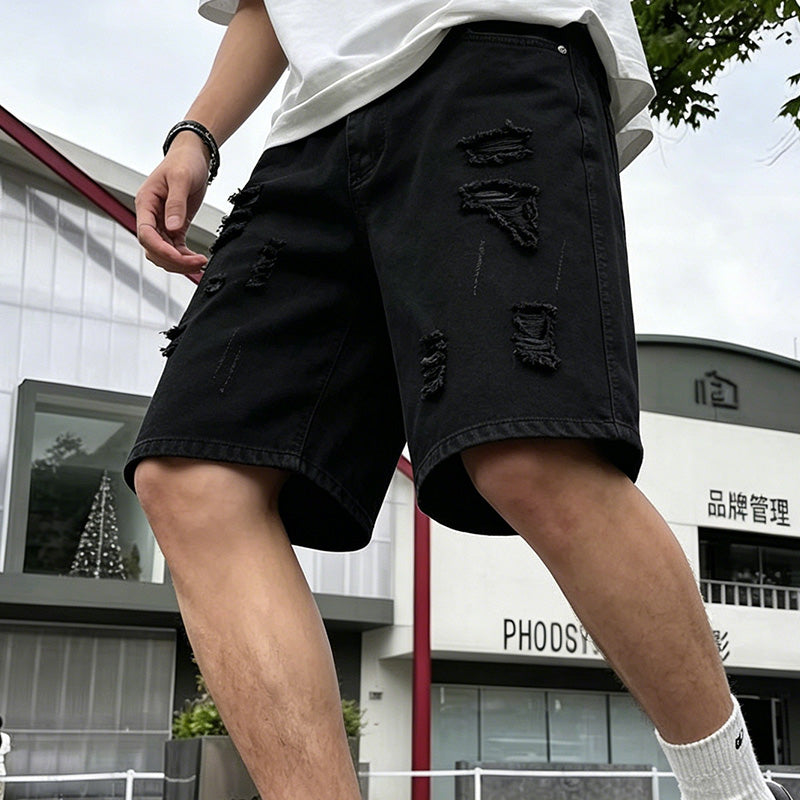 🔥New Arrivals & Best Sellers-Men’s Ripped Distressed Denim Shorts