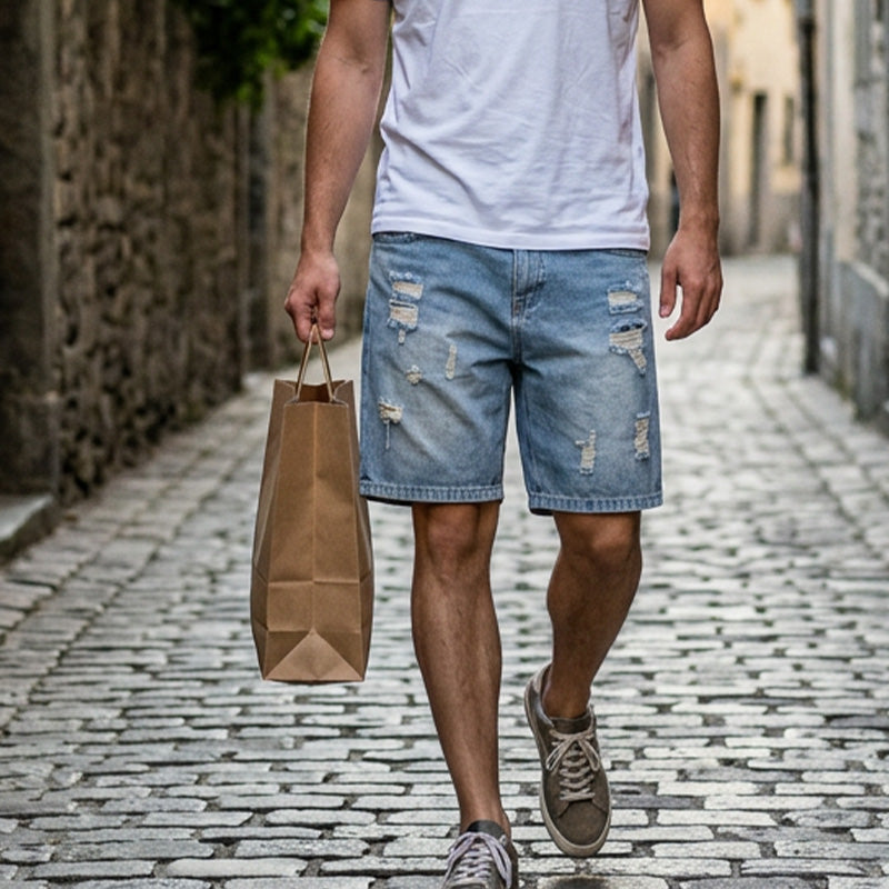 🔥New Arrivals & Best Sellers-Men’s Ripped Distressed Denim Shorts