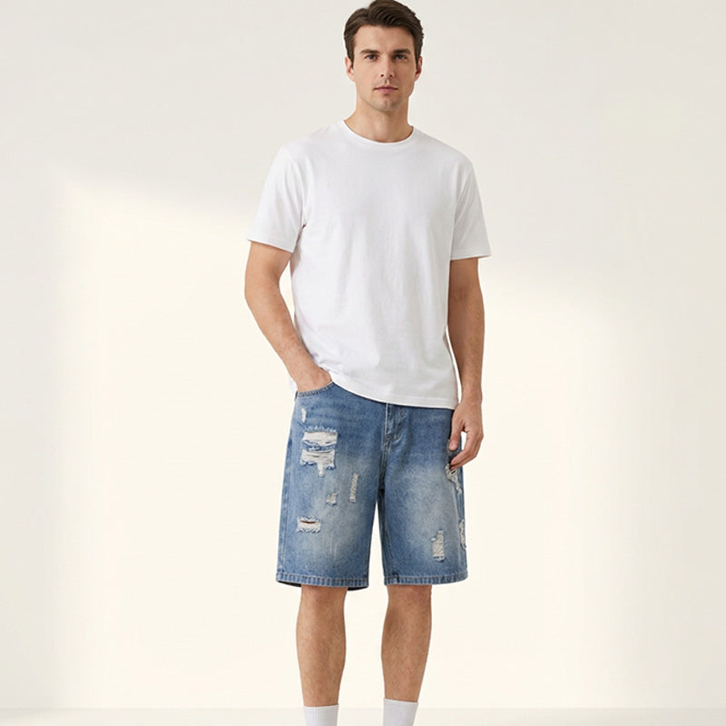 🔥New Arrivals & Best Sellers-Men’s Ripped Distressed Denim Shorts