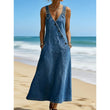 👗✨Robe en jean asymétrique à boutons pour femme – Le chic au quotidien sans effort🔥