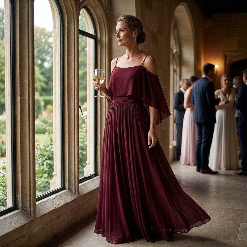 👗 Robe fluide sans manches à encolure asymétrique – design minimaliste, jupe ample et allure élégante, idéale pour les occasions spéciales et le quotidien avec élégance 🌙