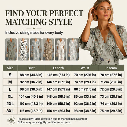 🌙 Heute um Mitternacht vorbei – verpassen Sie es nicht, sonst warten Sie ein Jahr! Damen elegantes V-Ausschnitt-Print-Jumpsuit