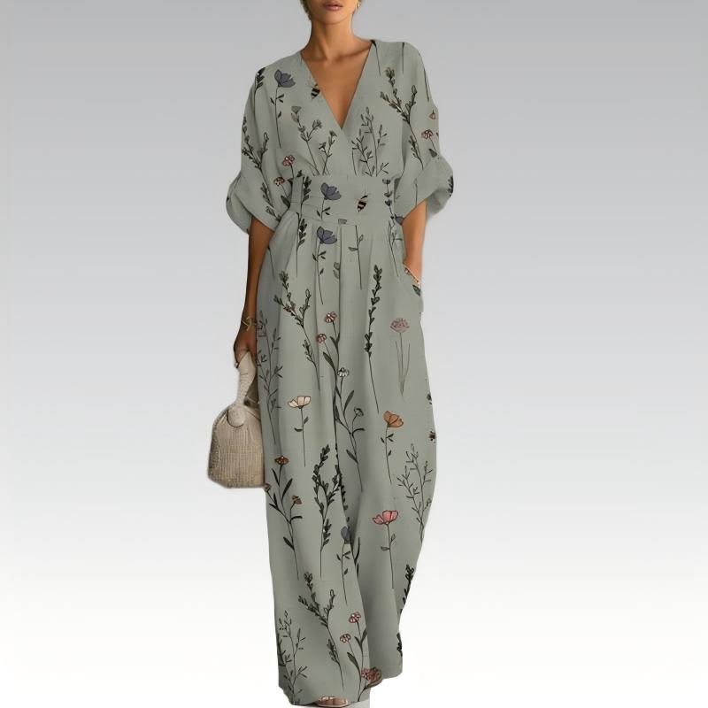 🌙 Heute um Mitternacht vorbei – verpassen Sie es nicht, sonst warten Sie ein Jahr! Damen elegantes V-Ausschnitt-Print-Jumpsuit
