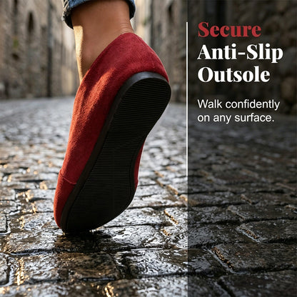 Chaussures plates à décolleté en V pour femmes