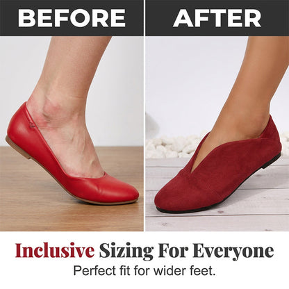 Chaussures plates à décolleté en V pour femmes