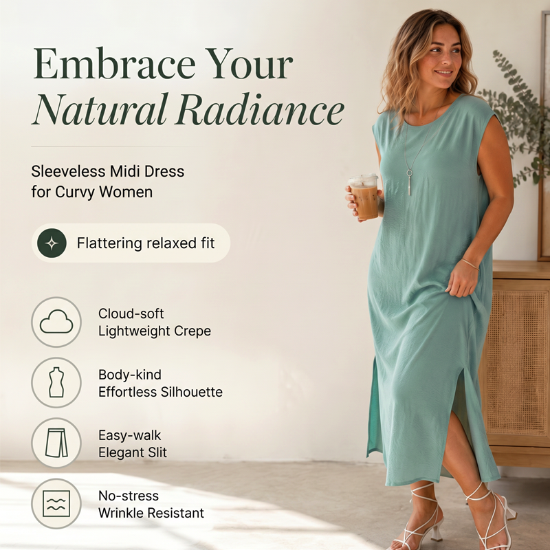 ⌛Limited-time offer-Women's Summer Sleeveless Side Slit Dress
