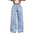 👖✨Jean pour femme à taille asymétrique et jambes larges