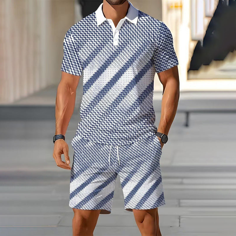👕☀️ PROMO FLASH 50% ! Ensemble Polo + Short Homme 2 Pièces –  Col Classique, Ceinture Élastique, 10 Couleurs✨