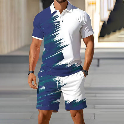 👕☀️ PROMO FLASH 50% ! Ensemble Polo + Short Homme 2 Pièces –  Col Classique, Ceinture Élastique, 10 Couleurs✨