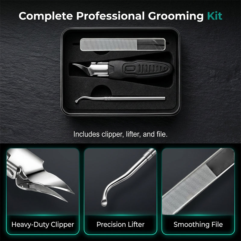 ✂️Kit de pédicure professionnel 3 en 1 – Outil de précision en acier inoxydable pour les ongles ✨