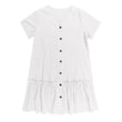 Robe à nouer pour femme, robe d'été ample en coton et lin, avec ourlet à volants, robe décontractée à manches courtes