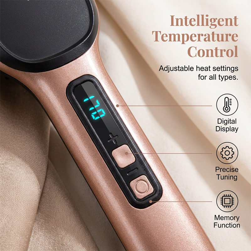Negative Ion 2-in-1 Hair Straightener Brush