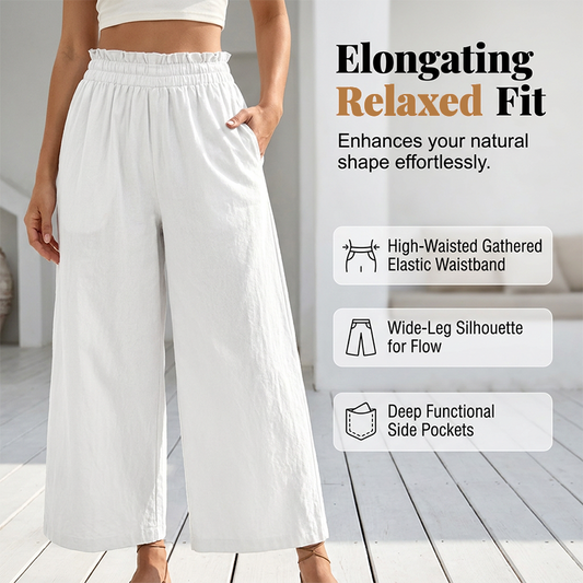 Pantalon décontracté ample à jambes droites pour femmes