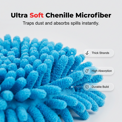 🧹 Têtes de rechange pour balai à franges rotatives en chenille – Recharges en microfibre ultra-absorbantes | Utilisation humide et sèche | Lavables en machine | Compatibles avec la plupart des balais à franges rotatives ✨