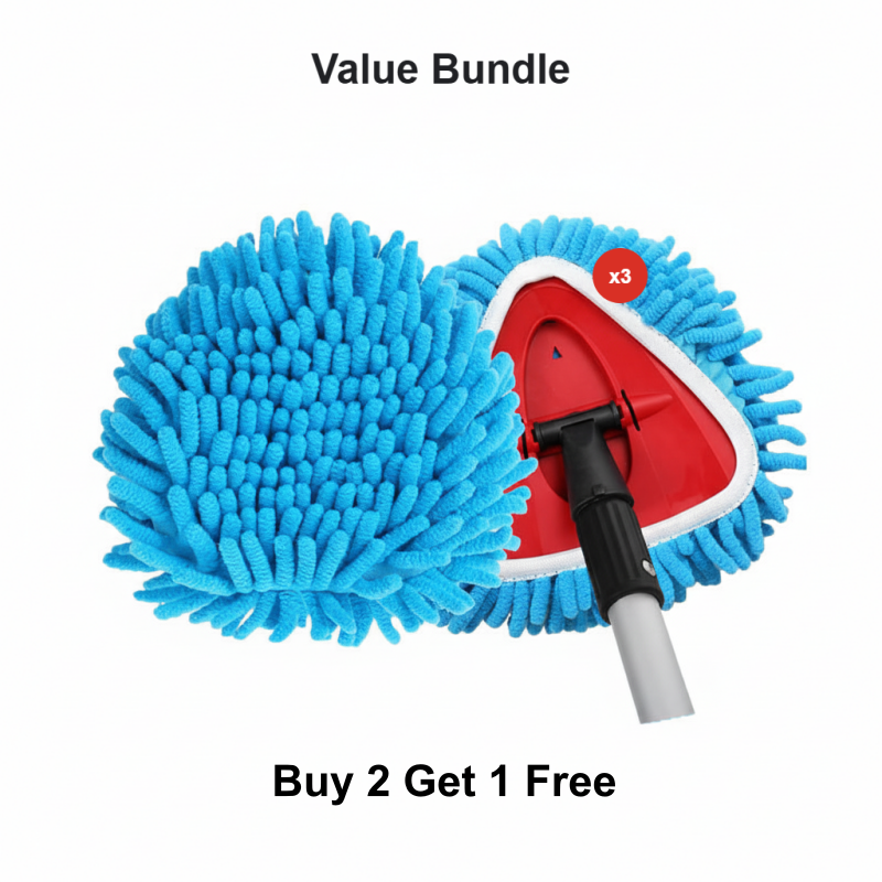 🧹 Têtes de rechange pour balai à franges rotatives en chenille – Recharges en microfibre ultra-absorbantes | Utilisation humide et sèche | Lavables en machine | Compatibles avec la plupart des balais à franges rotatives ✨