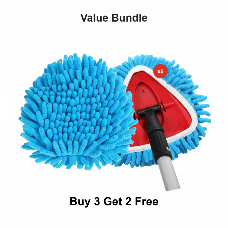 🧹 Têtes de rechange pour balai à franges rotatives en chenille – Recharges en microfibre ultra-absorbantes | Utilisation humide et sèche | Lavables en machine | Compatibles avec la plupart des balais à franges rotatives ✨