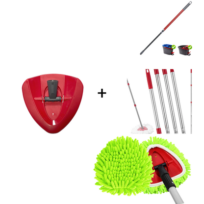 🧹 Têtes de rechange pour balai à franges rotatives en chenille – Recharges en microfibre ultra-absorbantes | Utilisation humide et sèche | Lavables en machine | Compatibles avec la plupart des balais à franges rotatives ✨