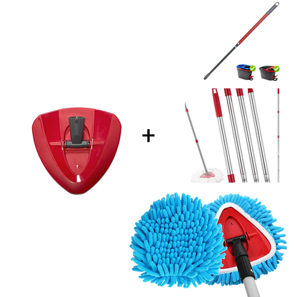 🧹 Têtes de rechange pour balai à franges rotatives en chenille – Recharges en microfibre ultra-absorbantes | Utilisation humide et sèche | Lavables en machine | Compatibles avec la plupart des balais à franges rotatives ✨