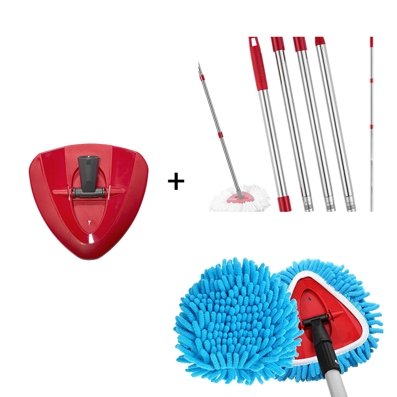 🧹 Têtes de rechange pour balai à franges rotatives en chenille – Recharges en microfibre ultra-absorbantes | Utilisation humide et sèche | Lavables en machine | Compatibles avec la plupart des balais à franges rotatives ✨