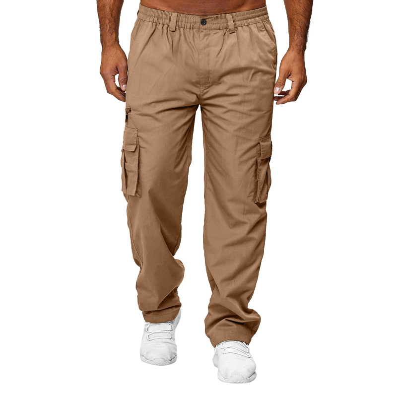 👖🧵 Pantalon cargo pour homme à coupe ample et multiples poches – Résistant et respirant – Idéal pour le travail, la randonnée ou au quotidien – Pratique et confortable 🌿✨