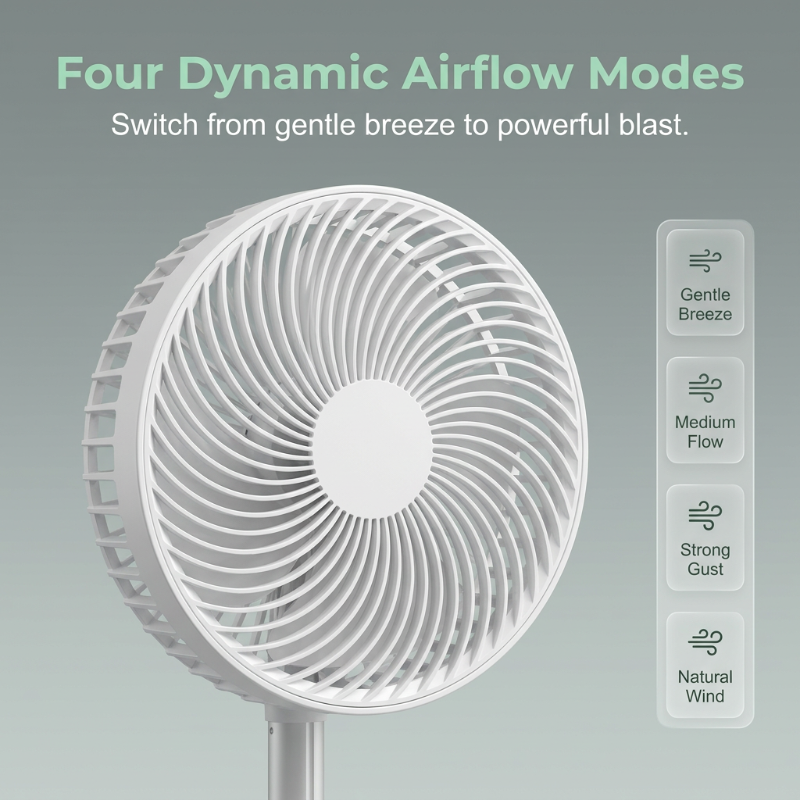 Portable Multifunctional Telescopic Floor Fan