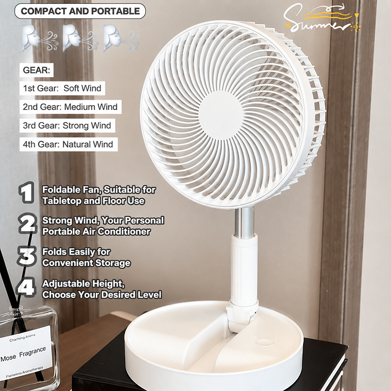 Portable Multifunctional Telescopic Floor Fan