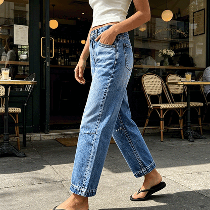 👖 Jeans femme stretch – coupe classique, confortables et polyvalents pour le quotidien, le bureau et les loisirs 🌸