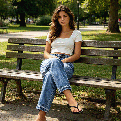 👖 Jeans femme stretch – coupe classique, confortables et polyvalents pour le quotidien, le bureau et les loisirs 🌸