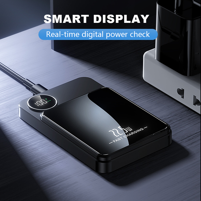 🔋 PROMO LIMITÉE -50% ! ✨ Batterie Externe 22,5W Magnétique – Charge 3 Appareils, Ultra-Mince, 10 000 mAh ⚡