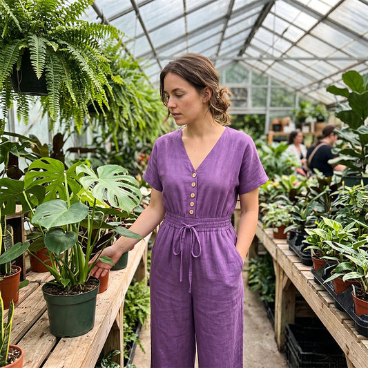 ⌛Limited-Time Offer-Women's Waist-Defining V-Neck Jumpsuit