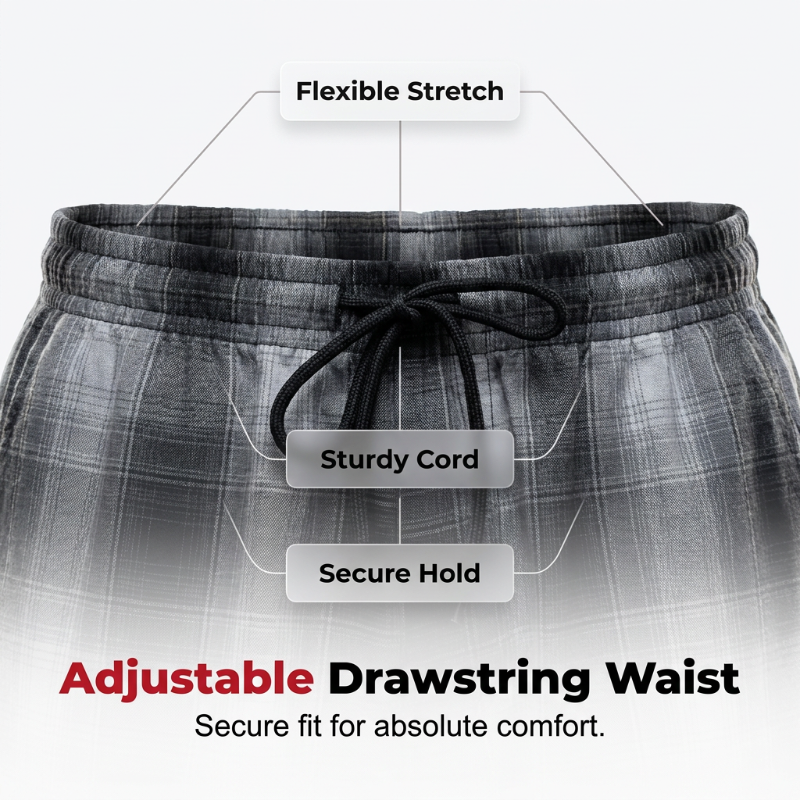 😎Nouveauté🩶Pantalon cargo à carreaux rétro pour homme, coupe ample