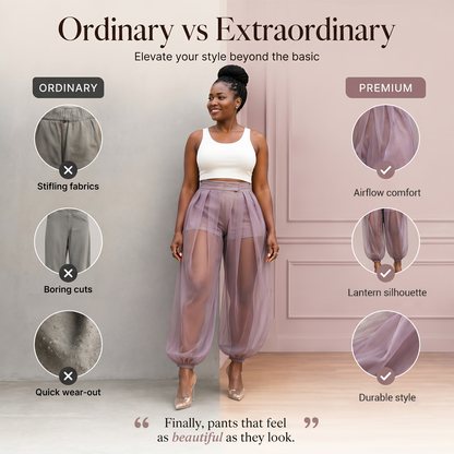 Pantalon lanterne à empiècements en maille pour femmes