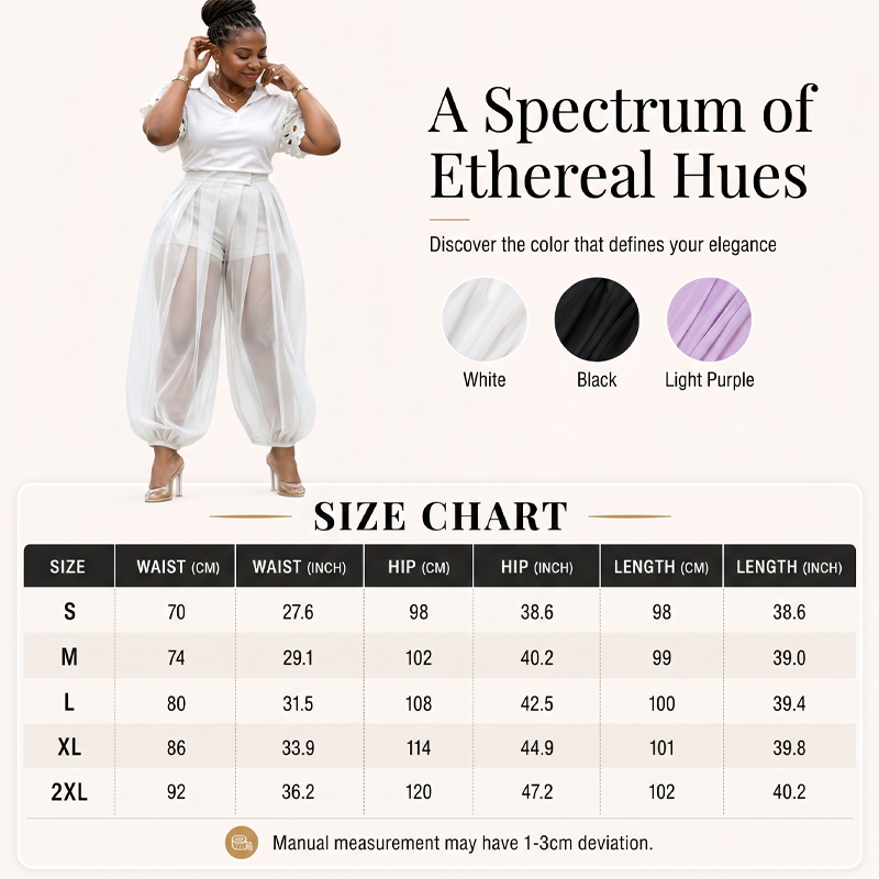 Pantalon lanterne à empiècements en maille pour femmes